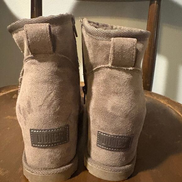 Dunes Karma Size 9M Shoes Tan Zip Up Vegan Comfort Hidden Wedge Boot New - Picture 4 of 6